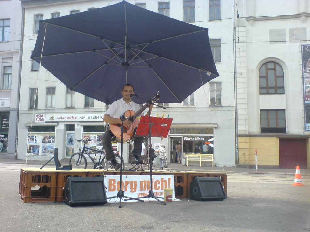 Davit Drambyan auf der Mobilbühne